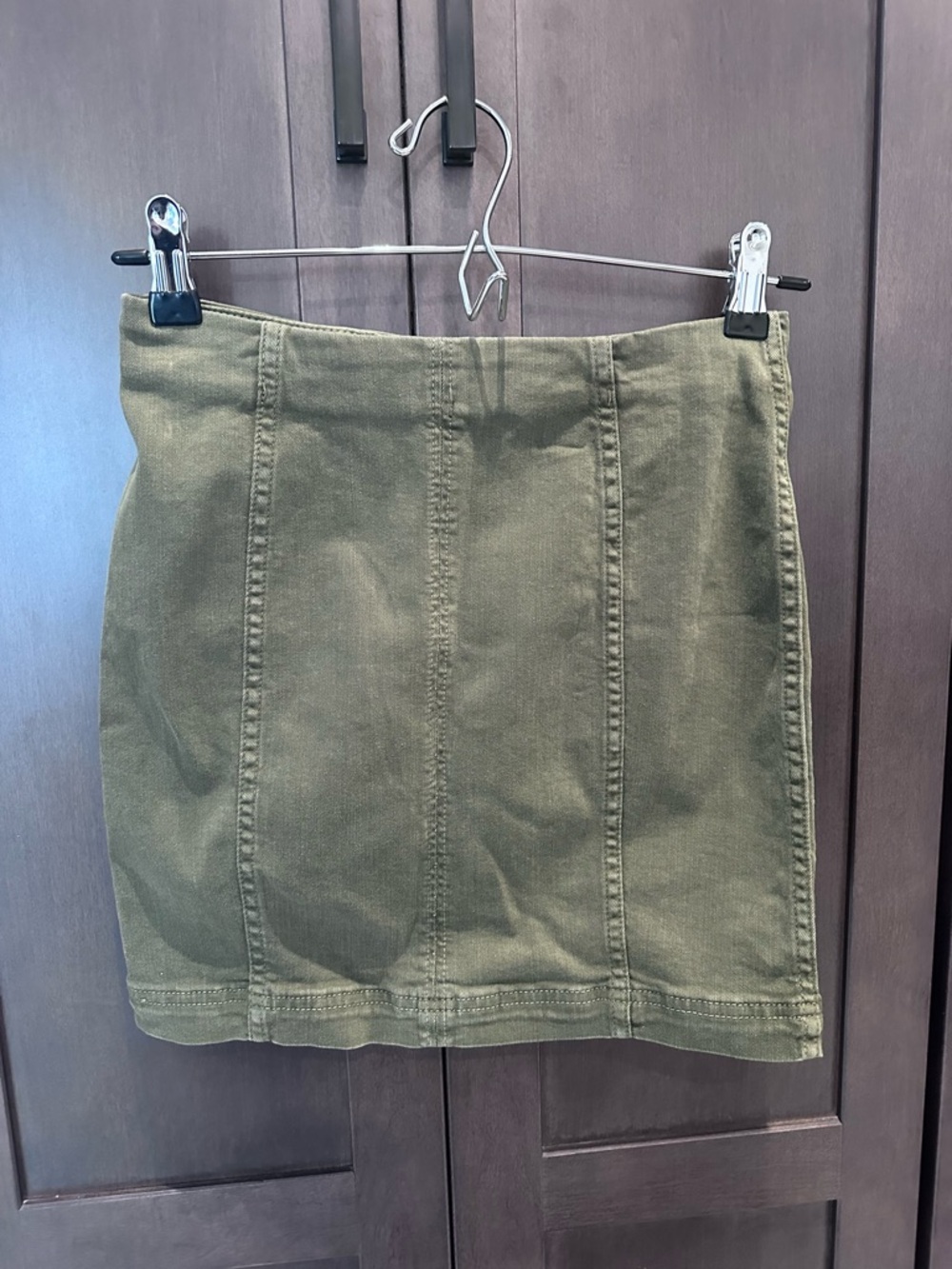 Free People Olive Green Mini Skirt